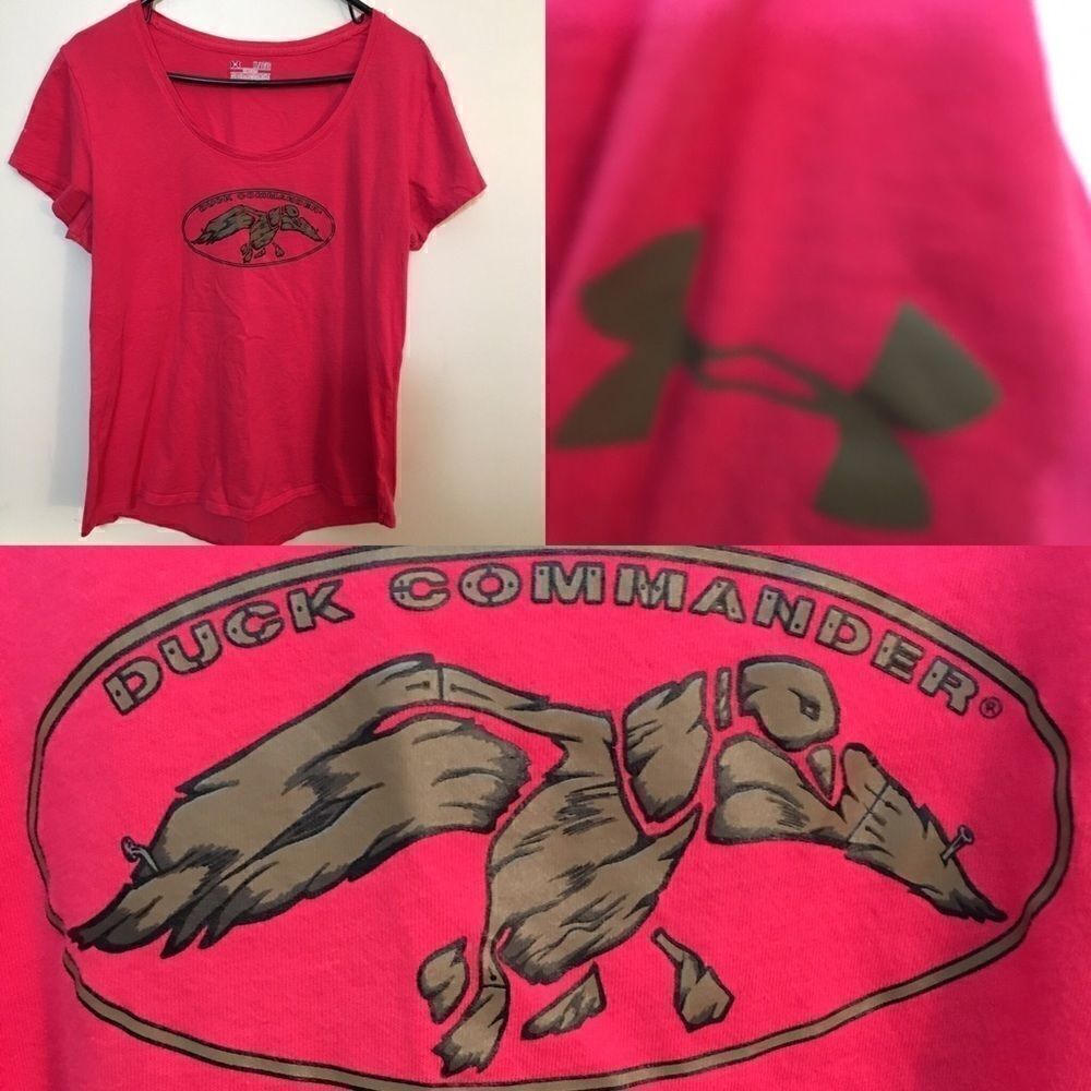 UA heat gear round bottom Duck Commander Tee‎